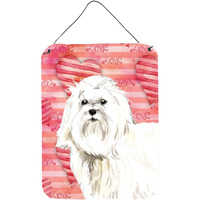"Caroline's Treasures Love a Maltese Door Hanging Prints wall-decor, Multicolor"