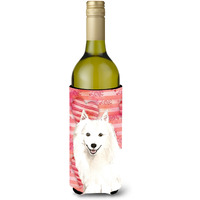 "Caroline's Treasures CK1764LITERK Love a Japanese Spitz Wine Bottle Hugger cold-beverage-koozies, 750 ml, Multicolor"