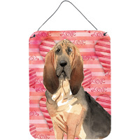 "Caroline's Treasures Love a Bloodhound Door Hanging Prints wall-decor, Multicolor"
