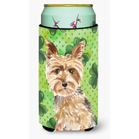 "Caroline's Treasures CK1780TBC Shamrocks Yorkie Yorkshire Terrier Tall Boy Hugger cold-beverage-koozies, Multicolor"