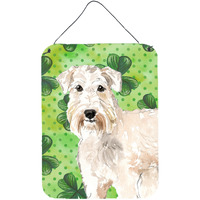 "Caroline's Treasures Shamrocks Wheaten Terrier Door Hanging Prints wall-decor, Multicolor"