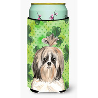 "Caroline's Treasures CK1789TBC Shamrocks Shih Tzu Tall Boy Insulator Hugger cold-beverage-koozies, Multicolor"