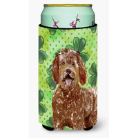"Caroline's Treasures CK1800TBC Shamrocks Labradoodle Tall Boy Hugger cold-beverage-koozies, Multicolor"