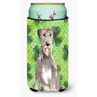 "Caroline's Treasures CK1802TBC Shamrocks Irish Wolfhound Tall Boy Hugger cold-beverage-koozies, Multicolor"