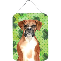 "Caroline's Treasures Shamrocks Boxer Door Hanging Prints wall-decor, Multicolor"