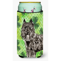 "Caroline's Treasures CK1811TBC Shamrocks Bouvier des Flandres Tall Boy Hugger cold-beverage-koozies, Multicolor"