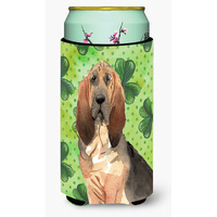 "Caroline's Treasures CK1813TBC Shamrocks Bloodhound Tall Boy Hugger cold-beverage-koozies, Multicolor"