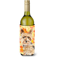 "Caroline's Treasures CK1817LITERK Fall Yorkie Yorkshire Terrier Wine Bottle Hugger cold-beverage-koozies, 750 ml, Multicolor"