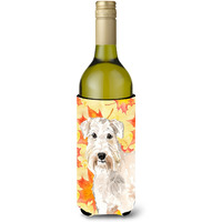 "Caroline's Treasures CK1820LITERK Fall Leaves Wheaten Terrier Wine Bottle Hugger cold-beverage-koozies, 750 ml, Multicolor"