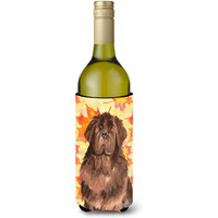 "Caroline's Treasures CK1832LITERK Fall Leaves Newfoundland Wine Bottle Hugger cold-beverage-koozies, 750 ml, Multicolor"