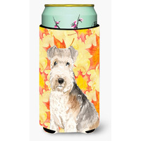 "Caroline's Treasures CK1836TBC Fall Leaves Lakeland Terrier Tall Boy Hugger cold-beverage-koozies, Multicolor"