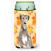 "Caroline's Treasures CK1839TBC Fall Leaves Irish Wolfhound Tall Boy Hugger cold-beverage-koozies, Multicolor"