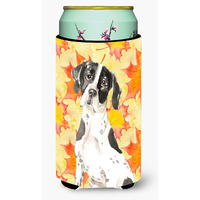 "Caroline's Treasures CK1843TBC Fall Leaves English Pointer Tall Boy Hugger cold-beverage-koozies, Multicolor"