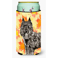 "Caroline's Treasures CK1848TBC Fall Leaves Bouvier des Flandres Tall Boy Hugger cold-beverage-koozies, Multicolor"