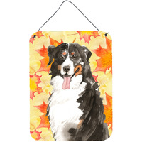 "Caroline's Treasures Fall Leaves Bernese Mountain Dog Door Hanging Prints wall-decor, Multicolor"