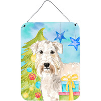 "Caroline's Treasures Christmas Tree Wheaten Terrier Door Hanging Prints wall-decor, Multicolor"