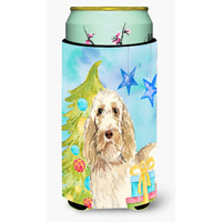 "Caroline's Treasures CK1860TBC Christmas Tree Spinone Italiano Tall Boy Hugger cold-beverage-koozies, Multicolor"