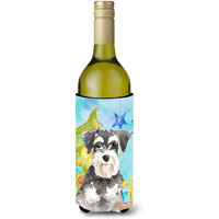 "Caroline's Treasures CK1870LITERK Christmas Tree Schnauzer #2 Wine Bottle Hugger cold-beverage-koozies, 750 ml, Multicolor"