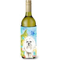 "Caroline's Treasures CK1871LITERK Christmas Tree Maltese Wine Bottle Hugger cold-beverage-koozies, 750 ml, Multicolor"