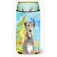 "Caroline's Treasures CK1876TBC Christmas Tree Irish Wolfhound Tall Boy Hugger cold-beverage-koozies, Multicolor"