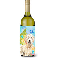 "Caroline's Treasures CK1879LITERK Christmas Tree Goldendoodle Wine Bottle Hugger cold-beverage-koozies, 750 ml, Multicolor"