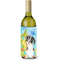 "Caroline's Treasures CK1880LITERK Christmas Tree English Pointer Wine Bottle Hugger cold-beverage-koozies, 750 ml, Multicolor"