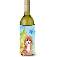 "Caroline's Treasures CK1881LITERK Christmas Tree Cavapoo Wine Bottle Hugger cold-beverage-koozies, 750 ml, Multicolor"