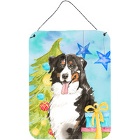 "Caroline's Treasures Christmas Tree Bernese Mountain Dog Door Hanging Prints wall-decor, Multicolor"