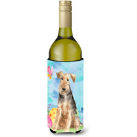 "Caroline's Treasures CK1895LITERK Easter Eggs Welsh Terrier Wine Bottle Hugger cold-beverage-koozies, 750 ml, Multicolor"
