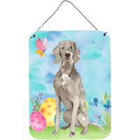 "Caroline's Treasures Easter Eggs Weimaraner Door Hanging Prints wall-decor, Multicolor"
