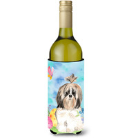"Caroline's Treasures CK1900LITERK Easter Eggs Shih Tzu Wine Bottle Hugger cold-beverage-koozies, 750 ml, Multicolor"
