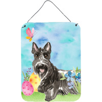 "Caroline's Treasures Easter Eggs Scottish Terrier Door Hanging Prints wall-decor, Multicolor"