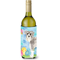 "Caroline's Treasures CK1903LITERK Easter Eggs Schnauzer #1 Wine Bottle Hugger cold-beverage-koozies, 750 ml, Multicolor"