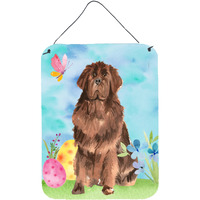 "Caroline's Treasures Easter Eggs Newfoundland Door Hanging Prints wall-decor, Multicolor"