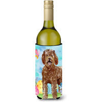 "Caroline's Treasures CK1911LITERK Easter Eggs Labradoodle Wine Bottle Hugger cold-beverage-koozies, 750 ml, Multicolor"