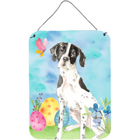 "Caroline's Treasures Easter Eggs English Pointer Door Hanging Prints wall-decor, Multicolor"