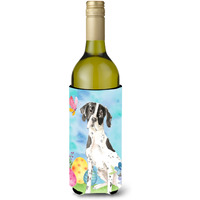 "Caroline's Treasures CK1917LITERK Easter Eggs English Pointer Wine Bottle Hugger cold-beverage-koozies, 750 ml, Multicolor"