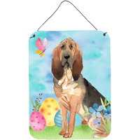 "Caroline's Treasures Easter Eggs Bloodhound Door Hanging Prints wall-decor, Multicolor"
