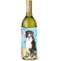 "Caroline's Treasures CK1926LITERK Easter Eggs Bernese Mountain Dog Wine Bottle Hugger cold-beverage-koozies, 750 ml, Multicolor"