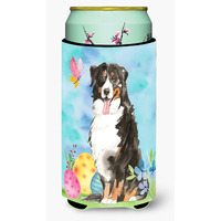 "Caroline's Treasures CK1926TBC Easter Eggs Bernese Mountain Dog Tall Boy Hugger cold-beverage-koozies, Multicolor"