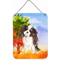 "Caroline's Treasures Fall Tricolor Cavalier Spaniel Door Hanging Prints wall-decor, Multicolor"