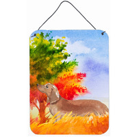 "Caroline's Treasures Fall Red Dachshund Door Hanging Prints wall-decor, Multicolor"