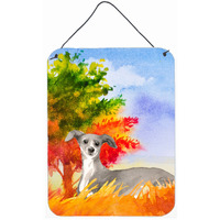 "Caroline's Treasures Fall Italian Greyhound Door Hanging Prints wall-decor, Multicolor"