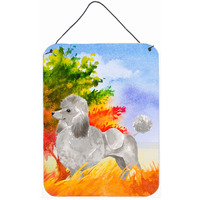 "Caroline's Treasures Fall Silver Poodle Door Hanging Prints wall-decor, Multicolor"