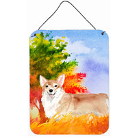 "Caroline's Treasures Fall Corgi Door Hanging Prints wall-decor, Multicolor"