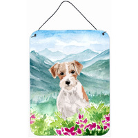 "Caroline's Treasures Mountian Flowers Jack Russell Terrier Door Hanging Prints wall-decor, Multicolor"