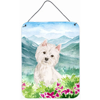 "Caroline's Treasures Mountian Flowers Westie Door Hanging Prints wall-decor, Multicolor"