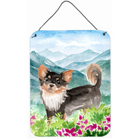 "Caroline's Treasures Mountian Flowers Chihuahua Door Hanging Prints wall-decor, Multicolor"