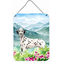 "Caroline's Treasures Mountian Flowers Dalmatian Door Hanging Prints wall-decor, Multicolor"