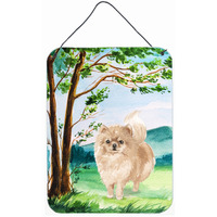 "Caroline's Treasures Under the Tree Pomeranian Door Hanging Prints wall-decor, Multicolor"